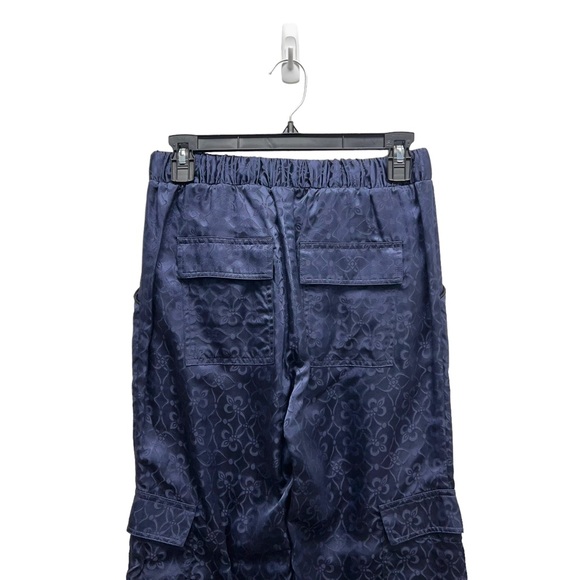 Jonathan Simkhai Blue Silk Cargo Pants Size XS - Picture 6 of 7